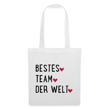 Bestes Team der Welt - Stoffbeutel - Weiß - Vorne
