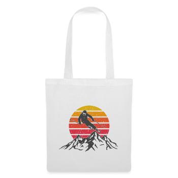 Ski sports d'hiver montagnes soleil - Sac en tissu - blanc - Devant