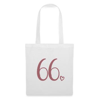 Süße Nummer 66, 66 Jahre alt, 66. Geburtstag Geschenk - Stoffbeutel - Weiß - Vorne