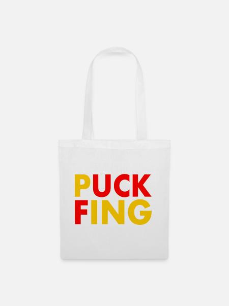 Puck fing - Stoffbeutel - Weiß