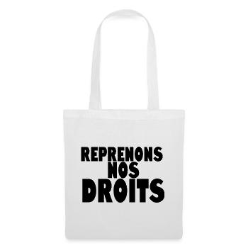 Reprenons nos doits manif - Sac en tissu - blanc - Devant