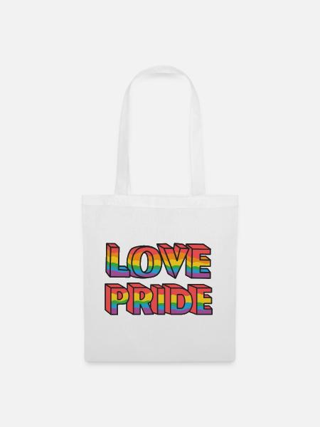 Love Pride Rainbow - Stoffbeutel - Weiß