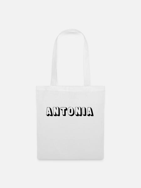 Name - Antonia - Stoffbeutel - Weiß