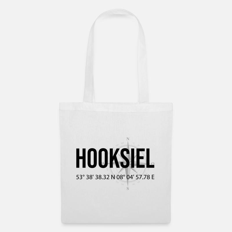 Koordinaten Hooksiel - Stoffbeutel - Weiß