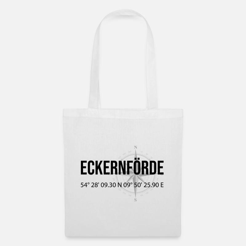 Koordinaten Eckernförde - Stoffbeutel - Weiß