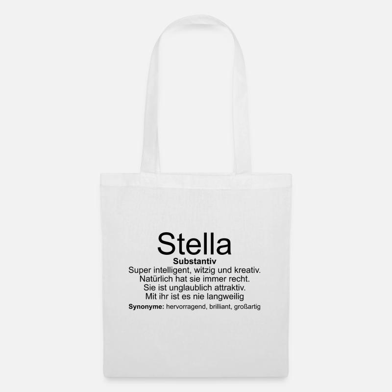 Name Definition Stella - Stoffbeutel - Weiß