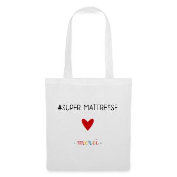 MERCI. MAÎTRESSE. MAÎTRE. MERCI MAÎTRESSE - Sac en tissu - blanc - Devant