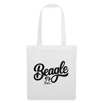 Beagle - Logo d’animal de compagnie cool - Sac en tissu - blanc - Devant
