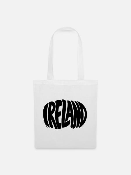 Irland - Ireland Schriftzug - Stoffbeutel - Weiß
