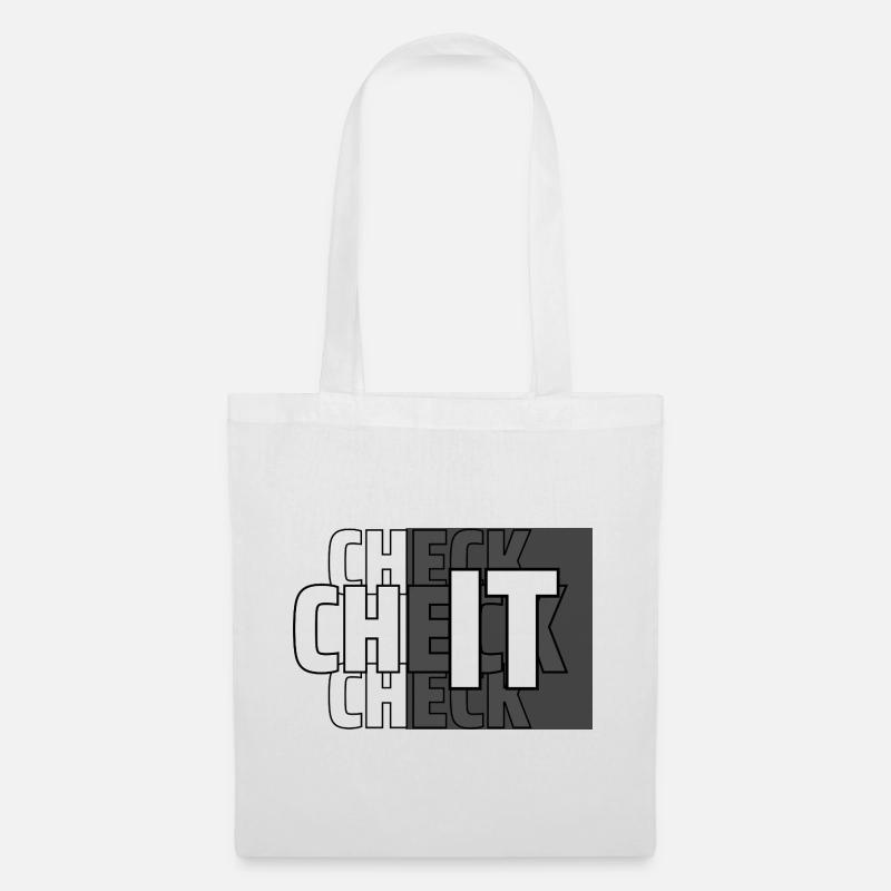 CHECK IT - Tote Bag - white