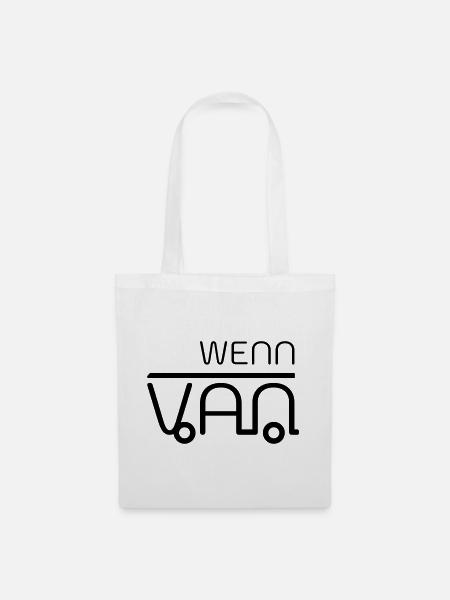 Wenn dann Van! Vanlife - Stoffbeutel - Weiß