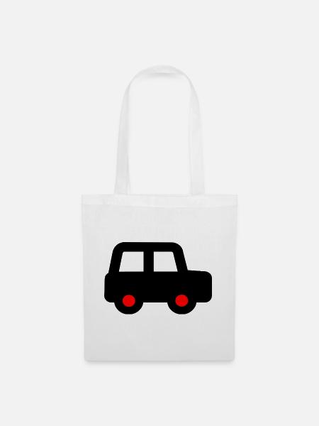 Auto - Stoffbeutel - Weiß