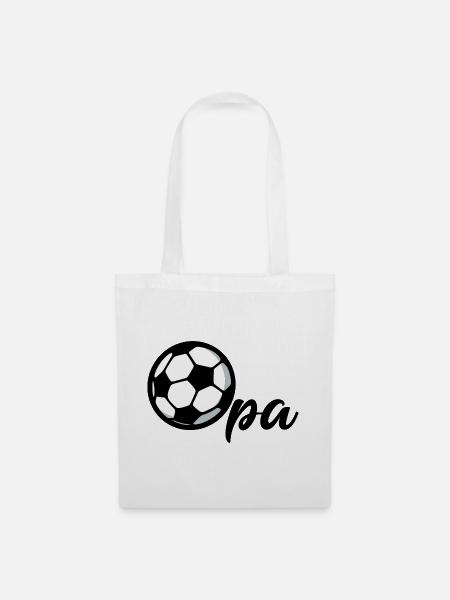 Fußball Opa - Stoffbeutel - Weiß