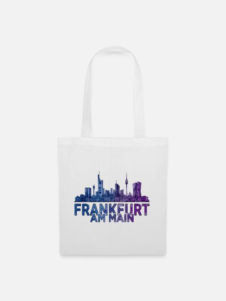 Frankfurt am Main Skyline - Stoffbeutel - Weiß