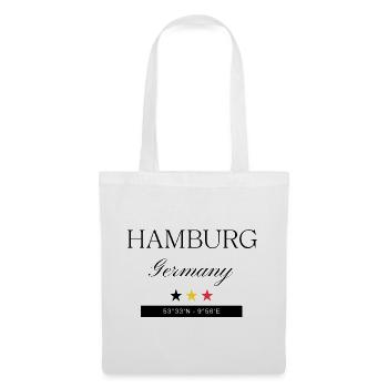 Hamburg Deutschland Souvenir Reise minimalistisch - Stoffbeutel - Weiß - Vorne