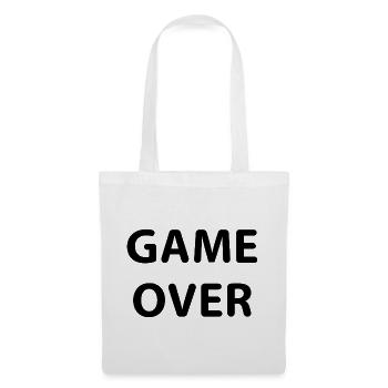 Game Over Gamer minimalistisch - Stoffbeutel - Weiß - Vorne