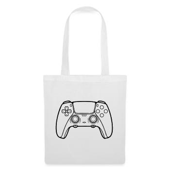 Gamepad Controller Outline Icon - Stoffbeutel - Weiß - Vorne