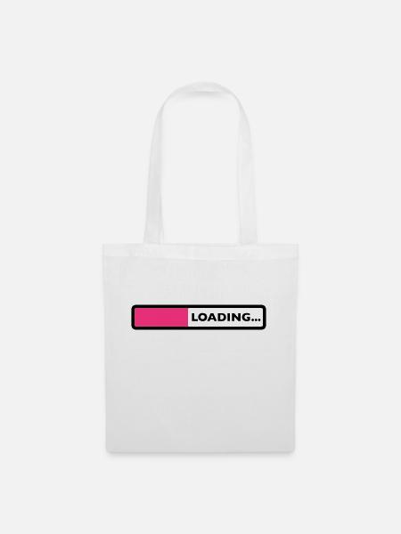 loading laden computer warten ladebalken - Stoffbeutel - Weiß