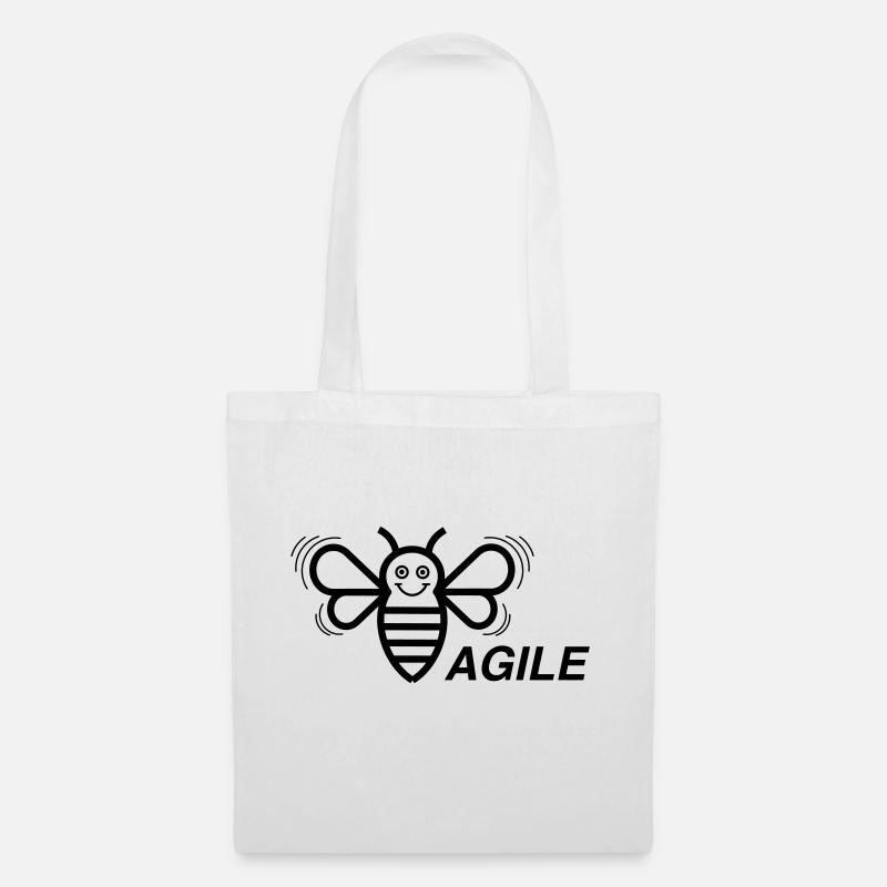 Be(e) Agile - Stoffbeutel - Weiß