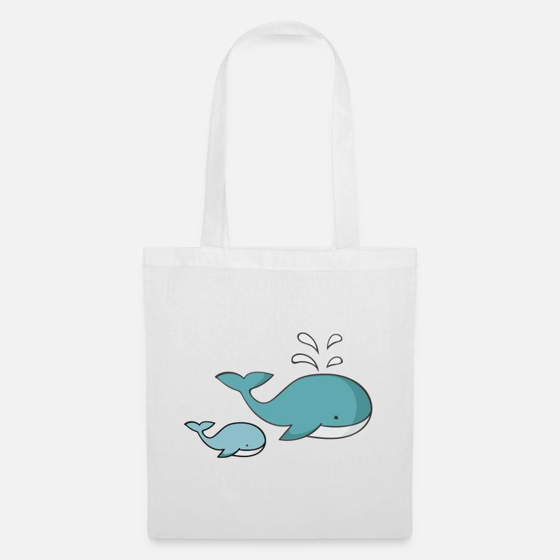 whale - Tote Bag - white