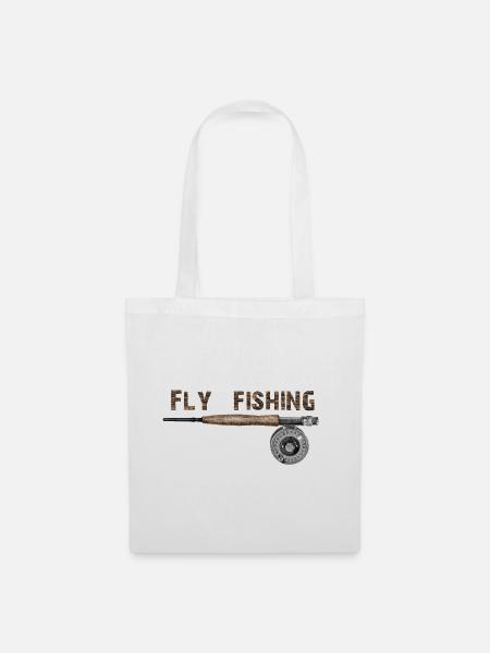 Fly fishing - Stoffbeutel - Weiß