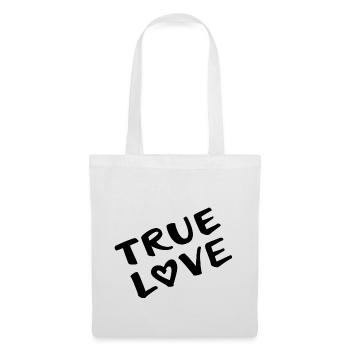 vrai amour vrai amour - Sac en tissu - blanc - Devant