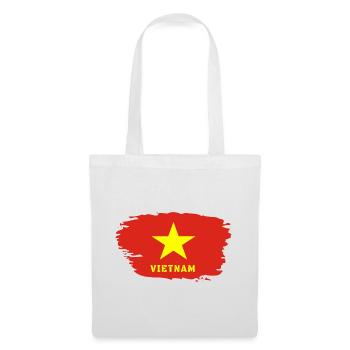 Vietnam drapeau / Cadeau Hanoi Asie Asie du Sud-Est - Sac en tissu - blanc - Devant