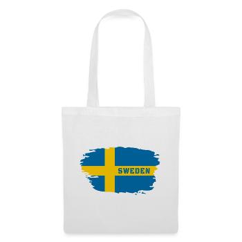 Drapeau de la Suède / Cadeau Scandinavie Stockholm - Sac en tissu - blanc - Devant