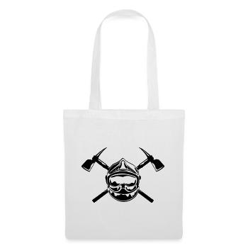 casque_pompier_2 haches - Sac en tissu - blanc - Devant