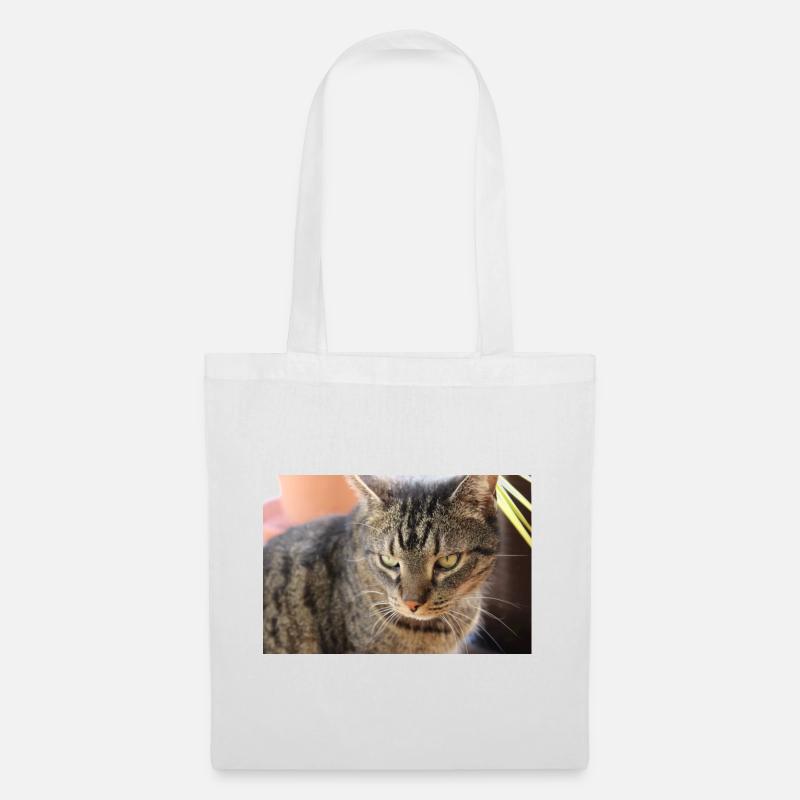 Katze Kätzchen Poster Katzenposter Tigerkatze - Stoffbeutel - Weiß