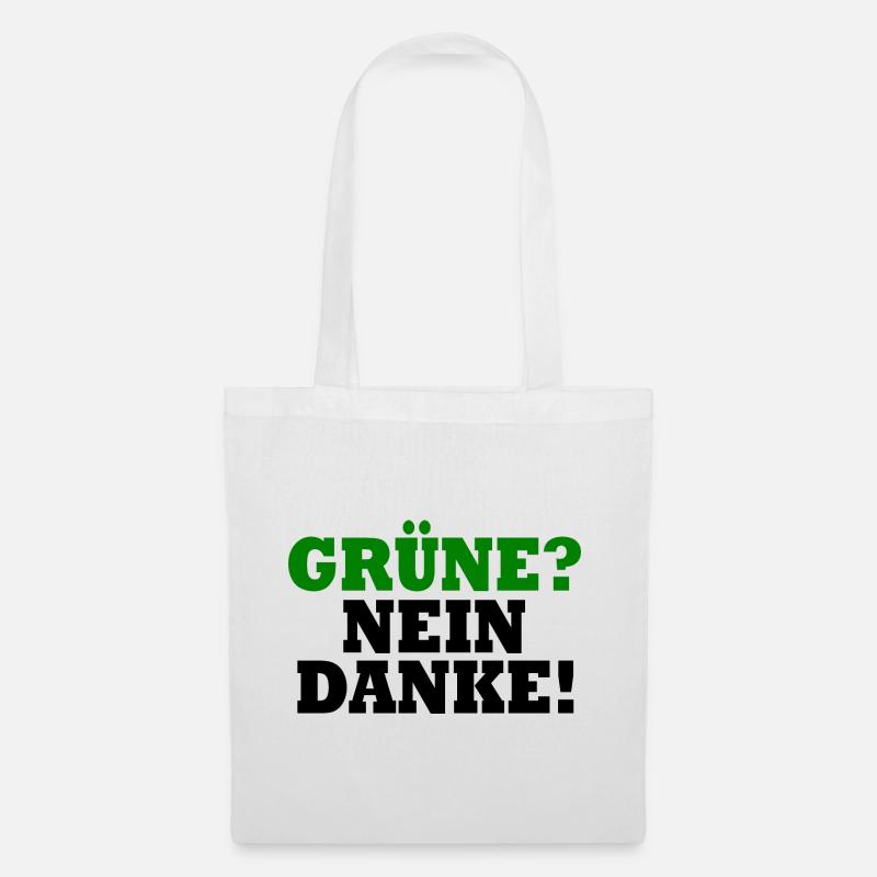 grüne nein danke - Stoffbeutel - Weiß