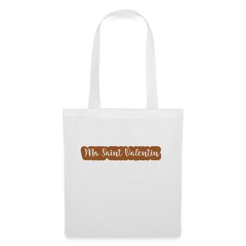 Ma saint valentin - Sac en tissu - blanc - Devant