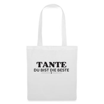 Tante du bist die Beste - Stoffbeutel - Weiß - Vorne