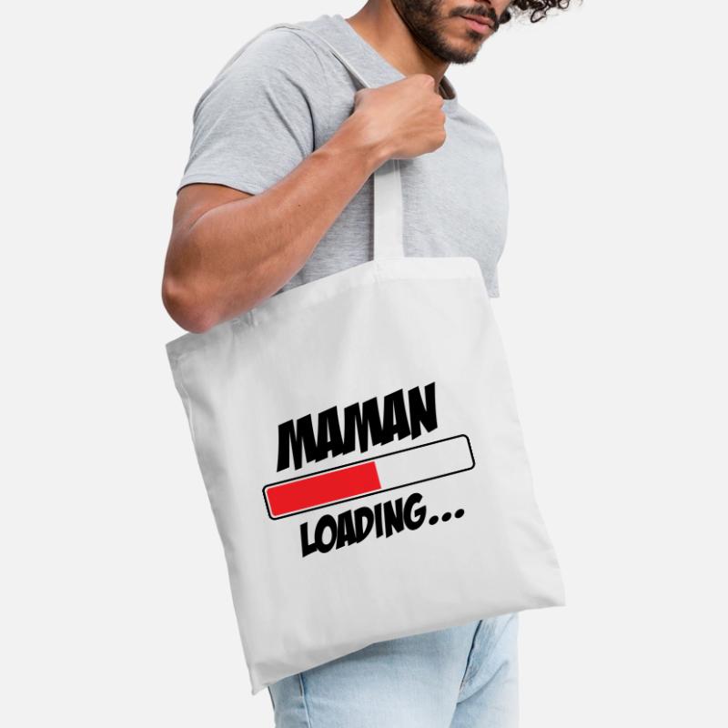 Maman loading... Please Wait - Future Mère Sac en tissu