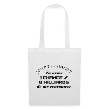 Jour de chance - Sac en tissu - blanc - Devant