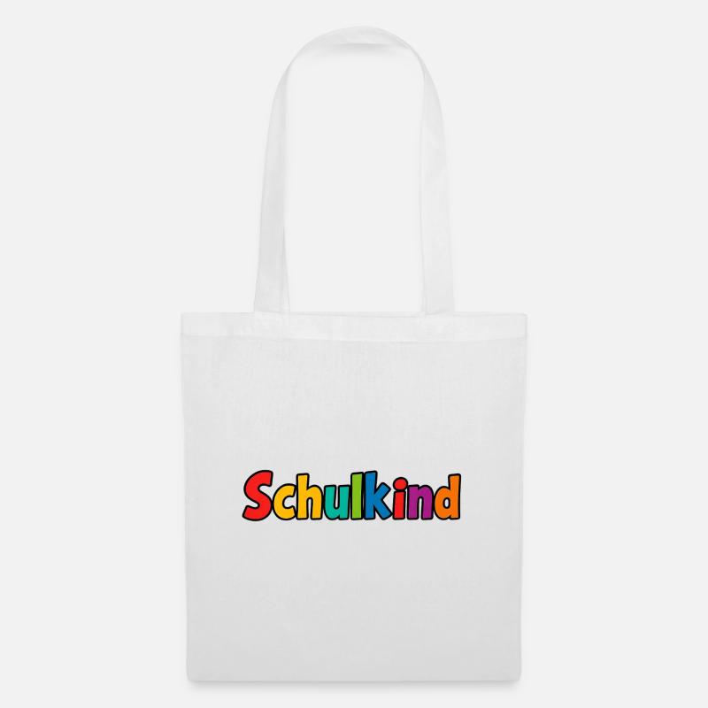 Schulkind bunt - Stoffbeutel - Weiß
