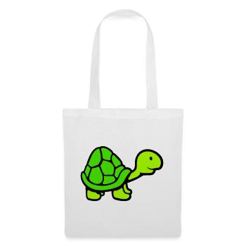 Turtle long neck smiling happy funny - Tote Bag - white - Front