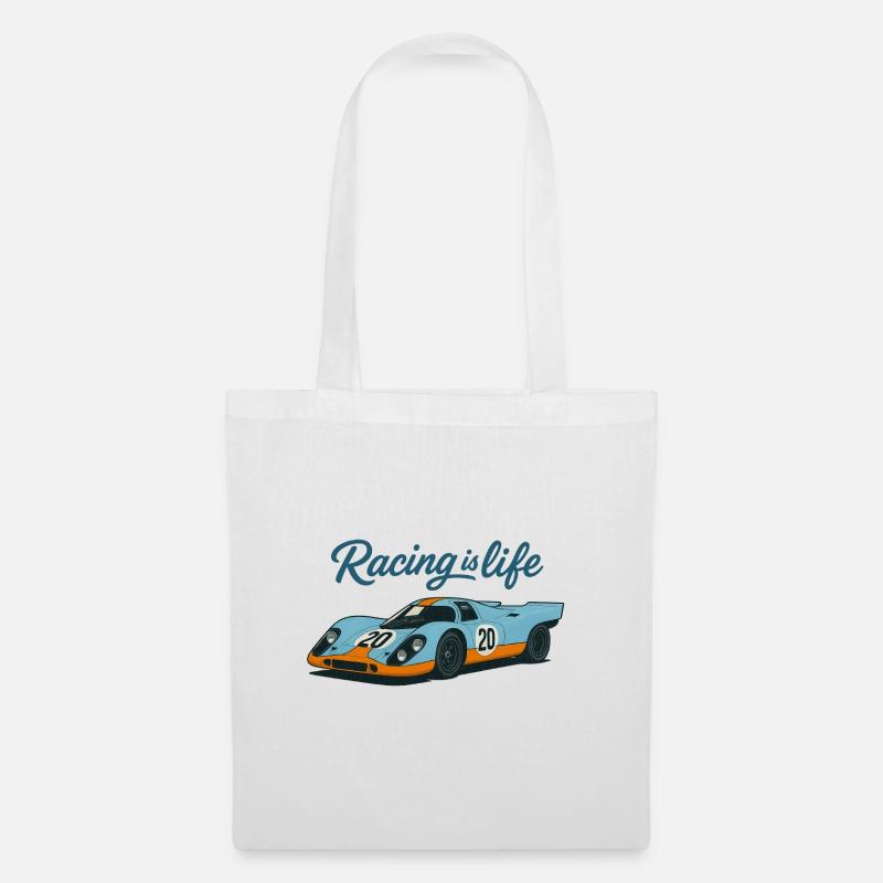 Racing_is_life - Stoffbeutel - Weiß