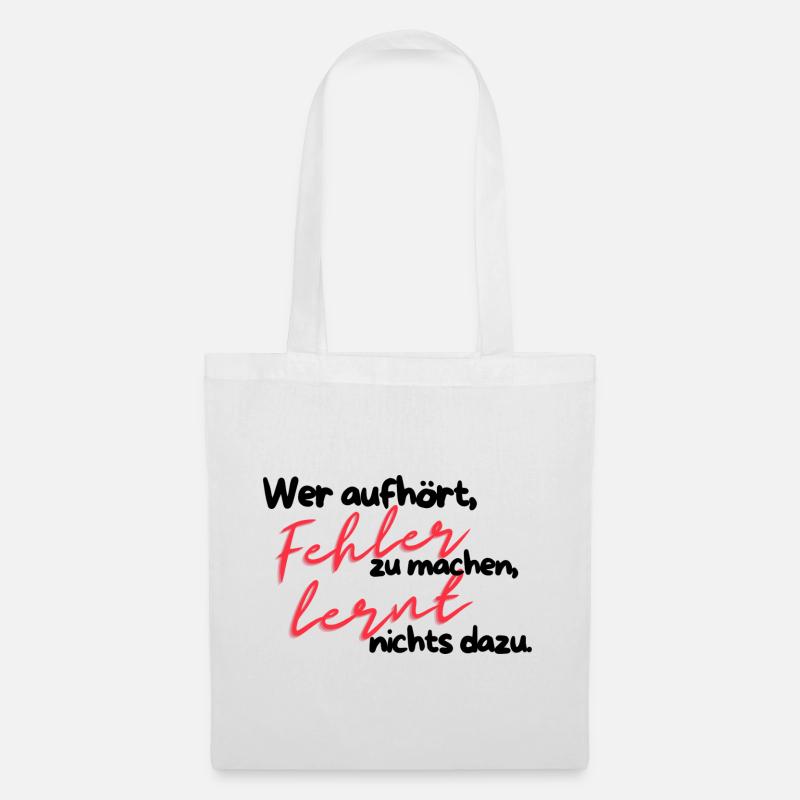 Mistakes teach red writing - Tote Bag - white