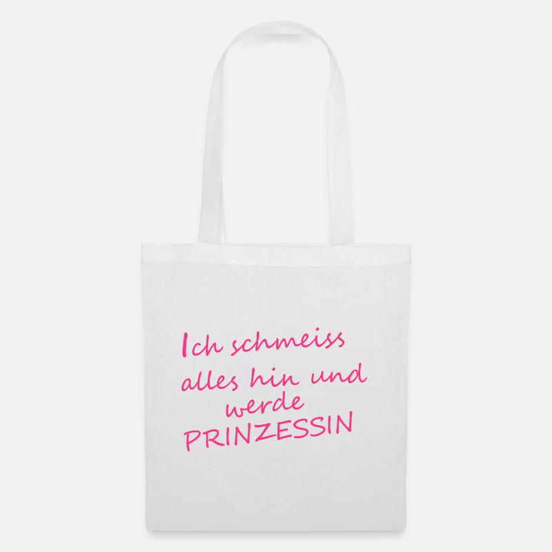 Ich_werde_Prinzessin - Stoffbeutel - Weiß