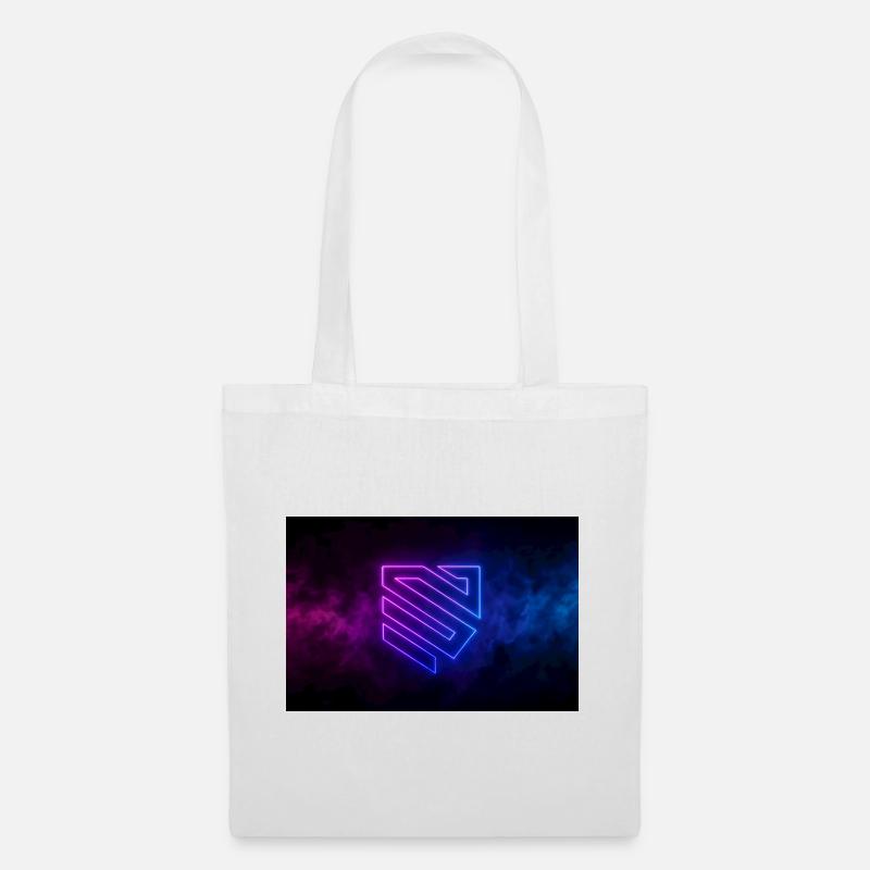Neon Geometric Shield Logo - Tote Bag - white