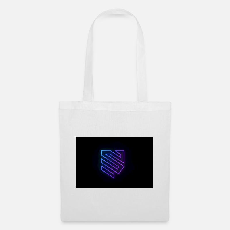 Neon Geometrie Logo Gradient - Stoffbeutel - Weiß