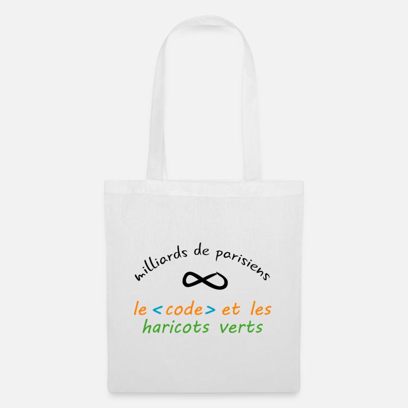 8_milliards_de_parisiens_le_code_et_les_haricot - Tote Bag - white
