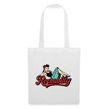 Rockabilly Woman 50s Reclining Petticoat Gift - Tote Bag - white - Front