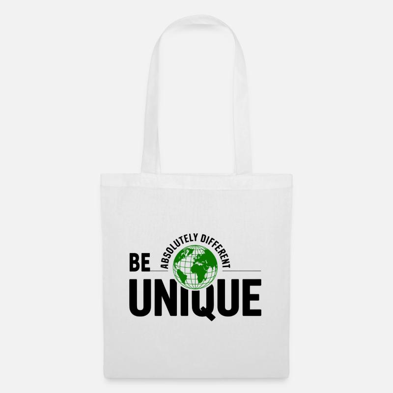 Unique Globe Vert - Sac en tissu - blanc