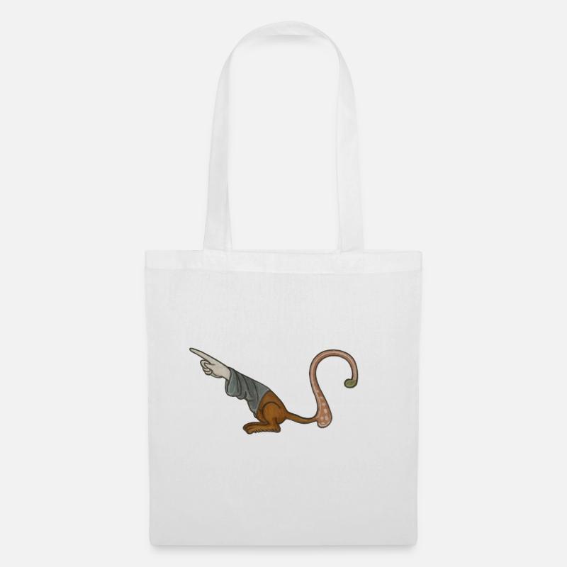 Medieval Pointer Finger - MARGINALIA - Tote Bag - white