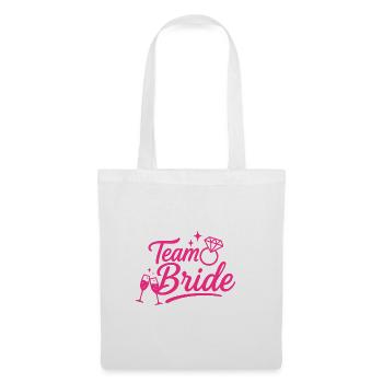 Team Braut Pink Diamond - Stoffbeutel - Weiß - Vorne