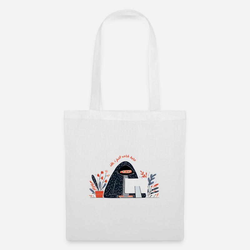 Funny Office Quote – IDK I Just Work Here Design - Tote Bag - white
