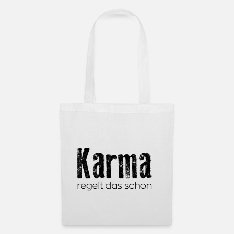 Karma regelt das schon - Stoffbeutel - Weiß