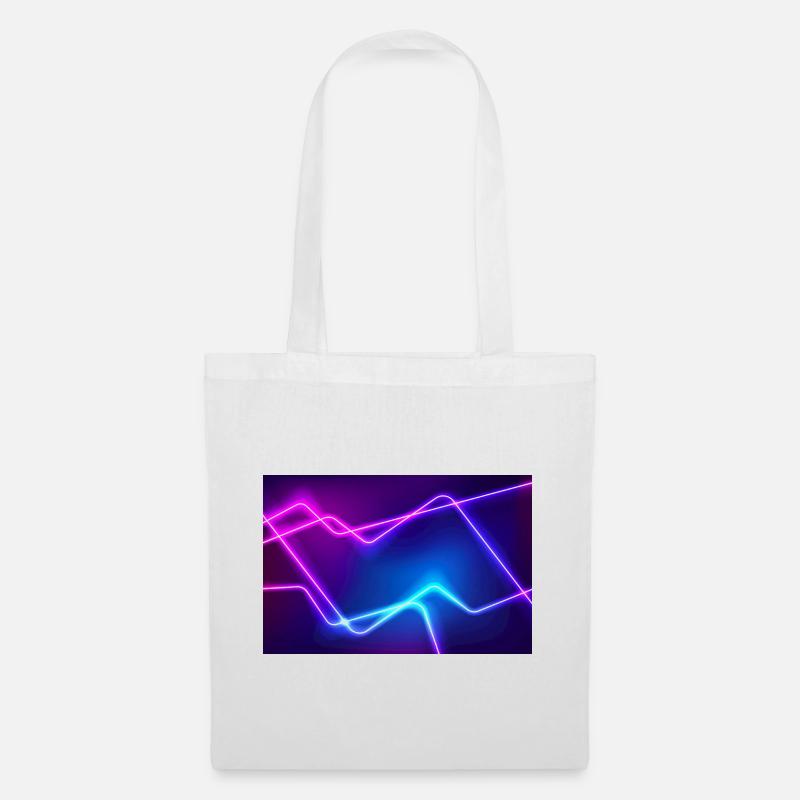 Neon Line Flow - Tote Bag - white